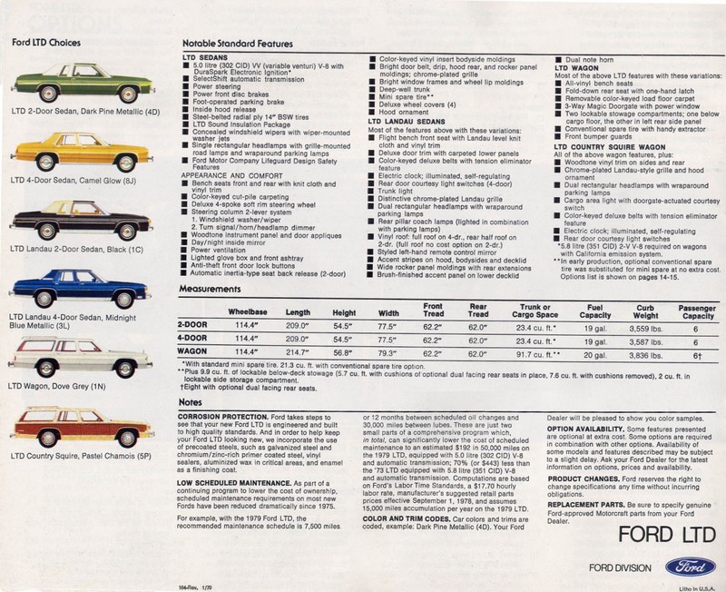 1979 Ford LTD Brochure Page 10